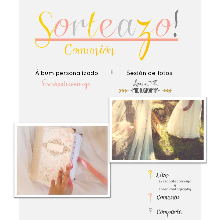 sorteo sesión fotográfica y álbum scrapbook
